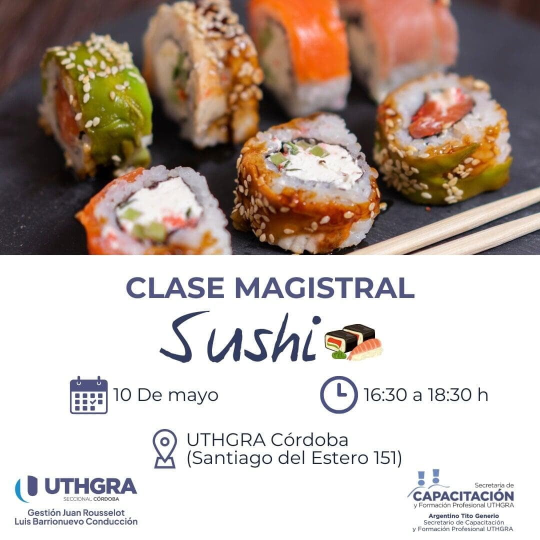 Aprendé los secretos del Sushi en una Clase Magistral 